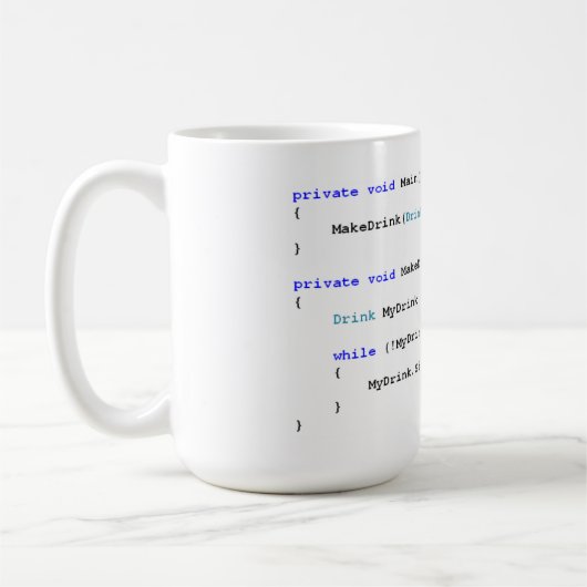 C Sharp Programmers Coffee Mok (Links)