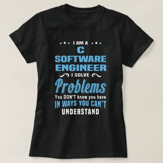 C Software engineer T-shirt (Design voorkant)