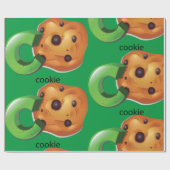 C staat voor Cookie Alphabet Letter Chocolate Chip Cadeaupapier (Vlak)