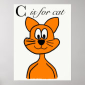 C staat voor kat poster (Voorkant)