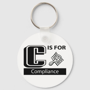 C staat voor naleving sleutelhanger