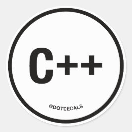 C++-Sticker Ronde Sticker