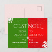 C-toets / van ons naar u feestdagenkaart (Voorkant / Achterkant)