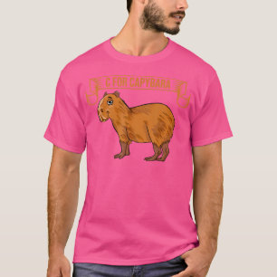 C voor Capybara Capy Birthday Cappybara Capybara T-shirt