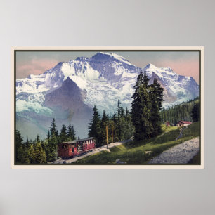 ca. 1900 Jungfrau Mountain Muerren Railroad Poster