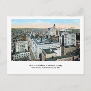 ca. 1920 Het hart van Baltimore Briefkaart
