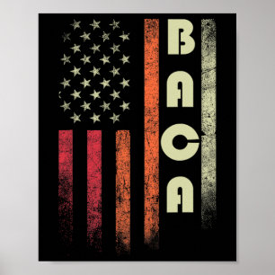 Ca Achternaam Funny Retro Verjaardag Amerikaans F Poster