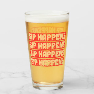 ÇA ARRIVE – Verre à bière drôle