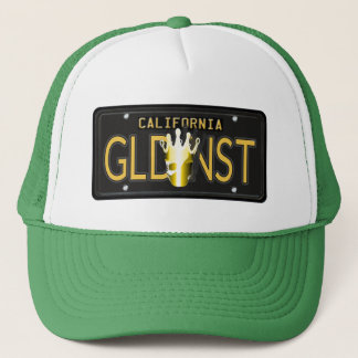 CA Black License Bord, Golden State Gold Crown - Trucker Pet