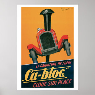 Ca-bloc" racebus - Poster voor kunstafdrukken