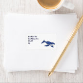 CA- Blue Whale Adresetiketten Etiket (Insitu)