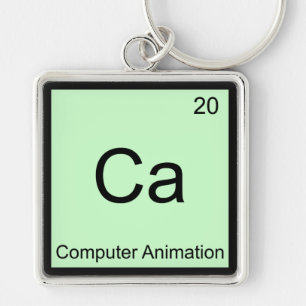 Ca - Computeranimatie Grappige Chemie Element T Sleutelhanger