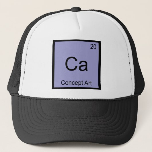 Ca - Concept Kunst Grappige Scheikunde Element Sym Trucker Pet (Voorkant)