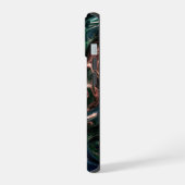 Ca Dark Emerald Metallic Liquid Fluid Marble Télép (Côté gauche)