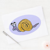 CA - Drôle Stickers Ovale Cartoon Snail (Enveloppe)