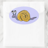 CA - Drôle Stickers Ovale Cartoon Snail (Sac)