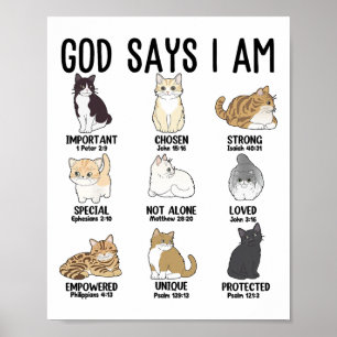 CA God zegt dat ik Schattige ben Jezus vrouwen tie Poster