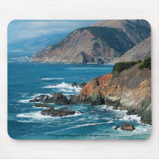 CA Hwy 1 Mousepad Muismat (Voorkant)