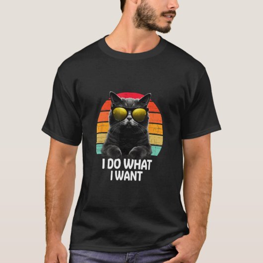 Ca I Do What I Want Cat  Accessoires T-shirt (Voorkant)