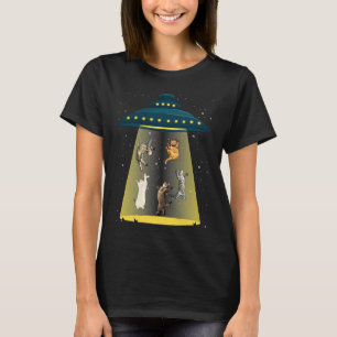 Ca Kat Melkweg Katten UFO Kat Ruimte T-shirt