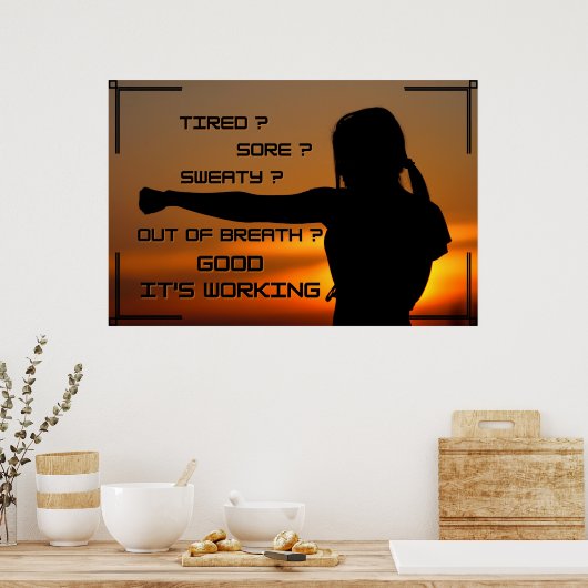 "Ça marche" Poster positif d'art mural (Cuisine)