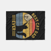 Ca Men Cat Dad Ever Funny Cat Lover Gift  Fleece Deken (Voorkant (Horizontaal))