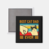 Ca Men Cat Dad Ever Funny Cat Lover Gift  Magneet (Voorkant / Achterkant)