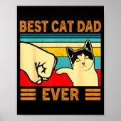 Ca Men Cat Dad Ever Funny Cat Lover Gift  Poster (Voorkant)