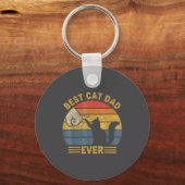 Ca Men Cat Dad Ever Funny Cat Lover Gift Sleutelhanger (Voorkant)