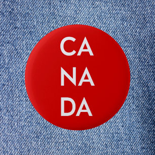 Ca Na Da Canada Dark Monotone Ronde Button 5,7 Cm