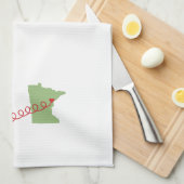 CA naar MN ~ Hearts Connected Towel Theedoek (Quarter Fold)
