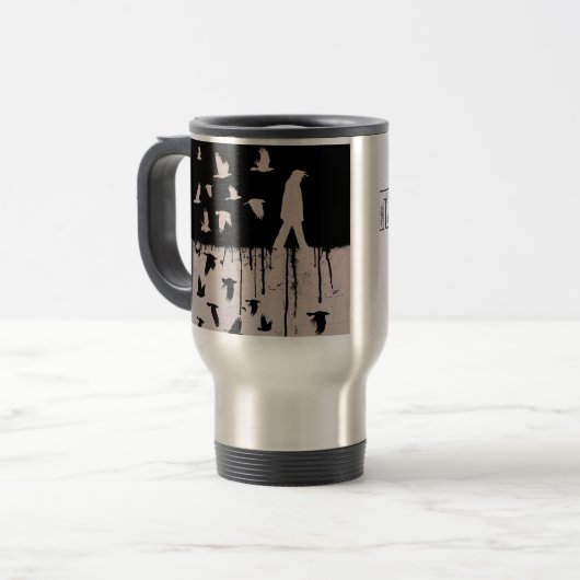 Ça regarde l'arrière de la tasse de voyage (Devant gauche)