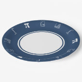 Ça S'Additionne sur Assiette en Papier Navy (Angle)