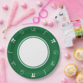 Ça S'Additionne Sur Assiette En Papier Vert (Fête)