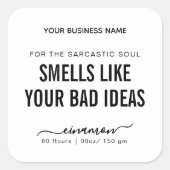 Ça sent comme une étiquette de bougie drôle (Devant)