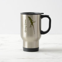 CA tasse Artsy verte allante de voyage de lézard