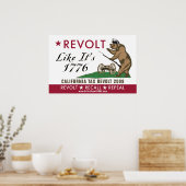 CA Tax Revolt 2009 - Revolt Like It's 1776 Poster (Cuisine)