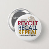 CA Tax Revolt 2009 - Revolt Recall Repeal Button (Voorkant /achterkant)