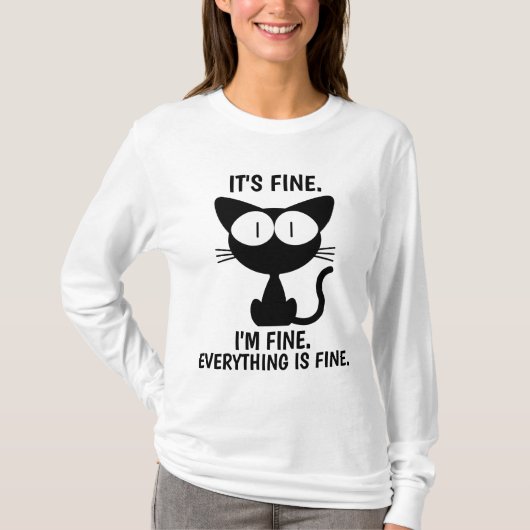 ÇA VA BIEN. TOUT EST FIN CHAT FUNNY T-SHIRTS (Devant)