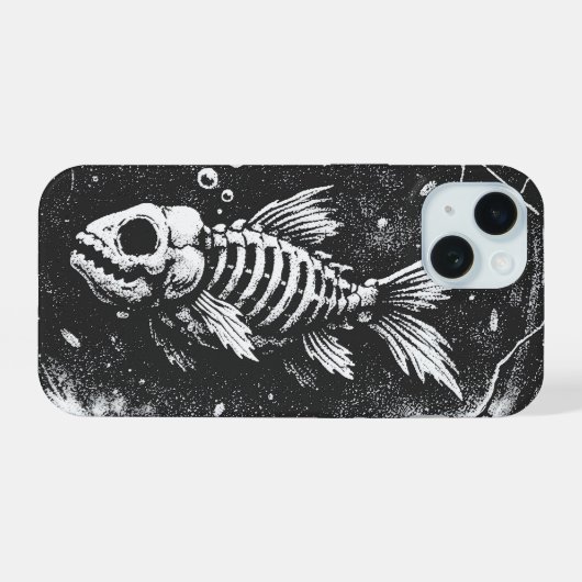 "Ça va super" - Poisson rouge squelette par BurnsI (Verso Horizontal)