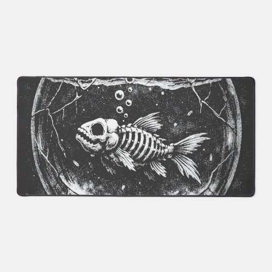 "Ça va super" - Poisson rouge squelette par BurnsI (Recto)