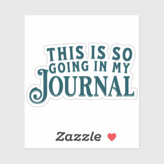 Ça va tellement dans mon autocollant de journal (Feuille)