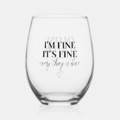 'Ça va, tout va bien' Verre à Vin" (Recto)