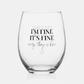 'Ça va, tout va bien' Verre à Vin" (Verso)