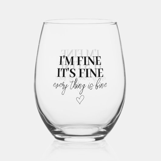 'Ça va, tout va bien' Verre à Vin" (Verso)