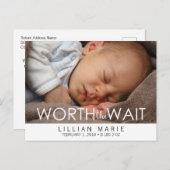 Ça valait la peine d'attendre | Carte postale d'an (Devant / Derrière)