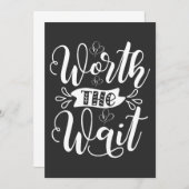 Ça vaut la tenue Wait, Rainbow Baby faire-part (Devant / Derrière)