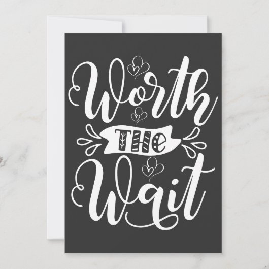 Ça vaut la tenue Wait, Rainbow Baby faire-part (Devant)