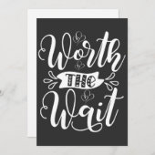 Ça vaut la tenue Wait, Rainbow Baby faire-part (Devant / Derrière)