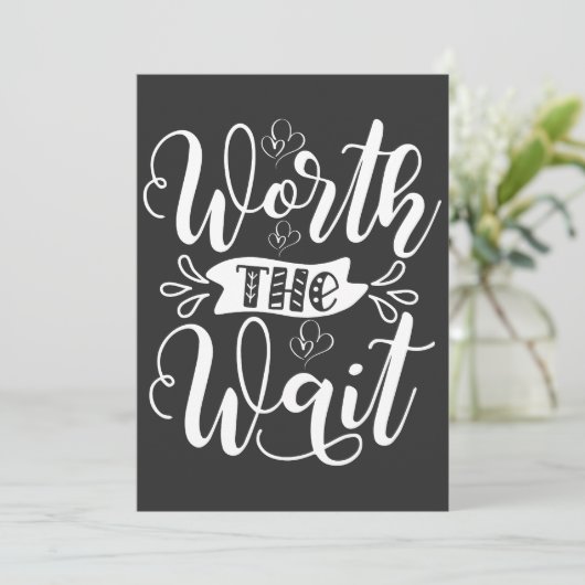 Ça vaut la tenue Wait, Rainbow Baby faire-part (Debout devant)